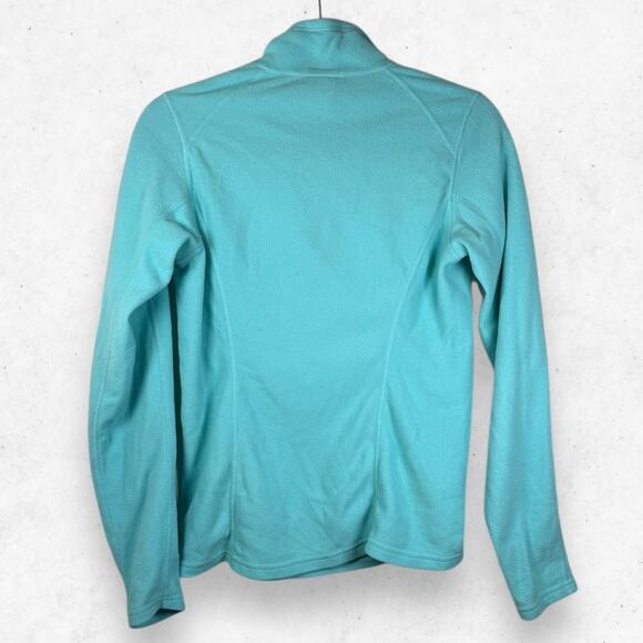 Vintage The North Face Jacket Women's S/P Fleece Aqua 1/4 Zip Lightweight - Picture 2 of 6